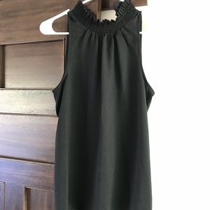 Black high neck tank top L
